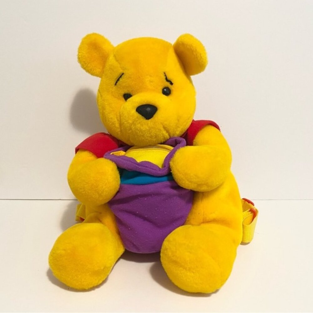 90s Vintage Winnie The Pooh Plush Backpack Bear Honeypot